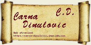 Čarna Dinulović vizit kartica